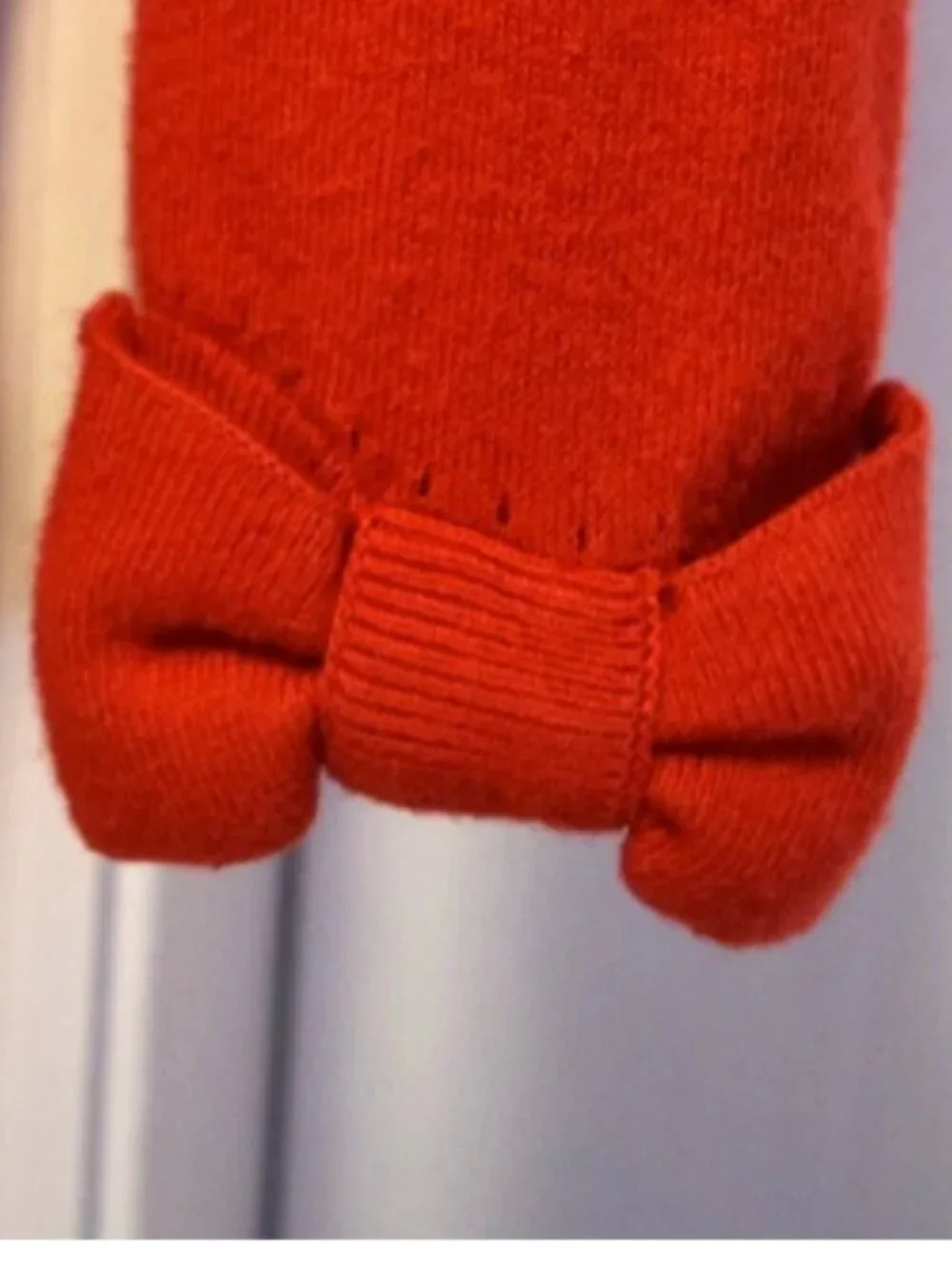KATE SPADE SOMERSET RED BOW CUFF CARDIGAN